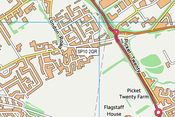 SP10 2QR map - OS VectorMap District (Ordnance Survey)