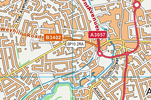 SP10 2RA map - OS VectorMap District (Ordnance Survey)