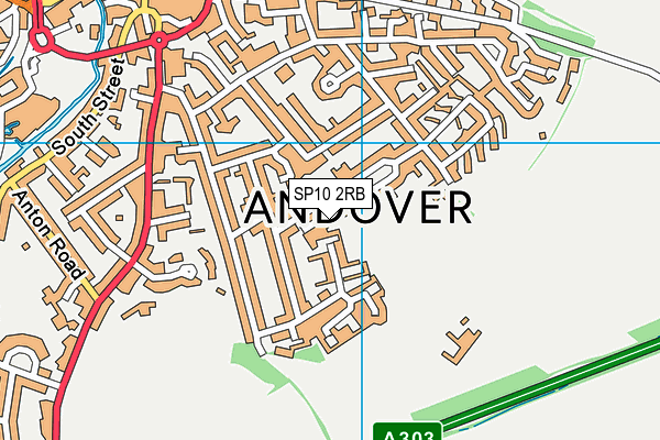 SP10 2RB map - OS VectorMap District (Ordnance Survey)