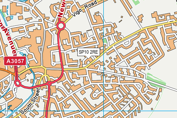 SP10 2RE map - OS VectorMap District (Ordnance Survey)