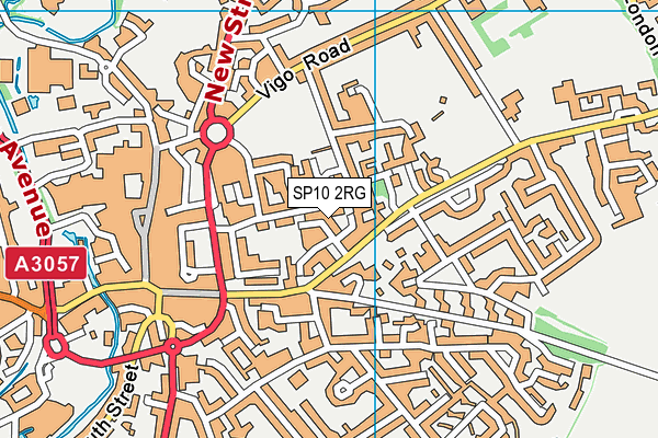 SP10 2RG map - OS VectorMap District (Ordnance Survey)
