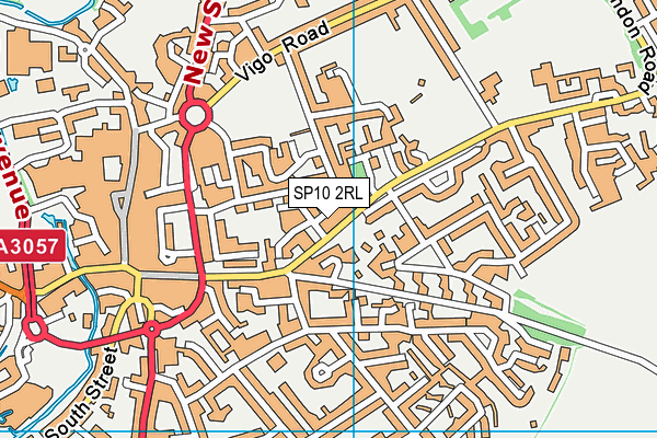 SP10 2RL map - OS VectorMap District (Ordnance Survey)