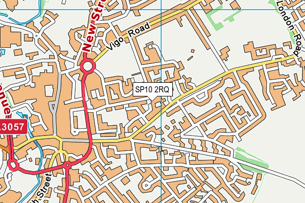 SP10 2RQ map - OS VectorMap District (Ordnance Survey)