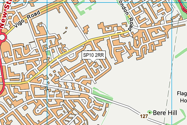 SP10 2RR map - OS VectorMap District (Ordnance Survey)