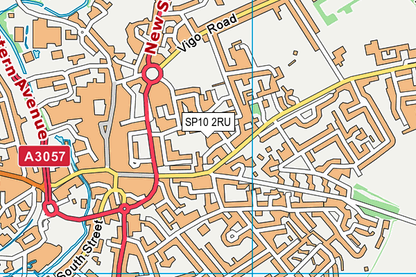SP10 2RU map - OS VectorMap District (Ordnance Survey)