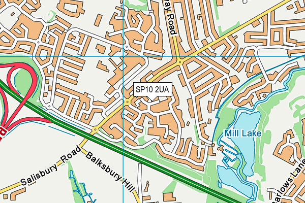 SP10 2UA map - OS VectorMap District (Ordnance Survey)