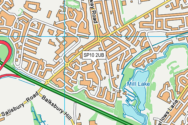 SP10 2UB map - OS VectorMap District (Ordnance Survey)