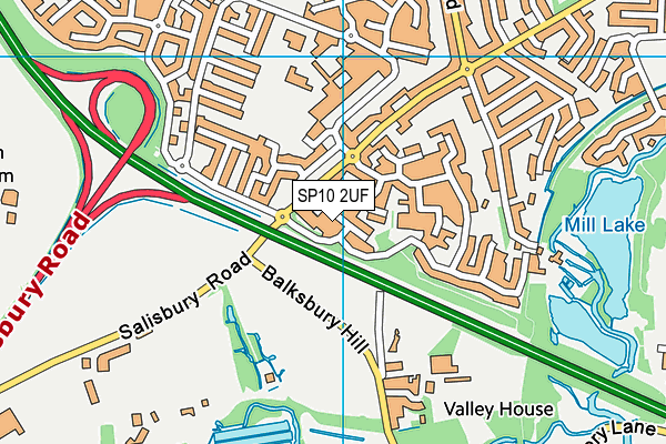 SP10 2UF map - OS VectorMap District (Ordnance Survey)