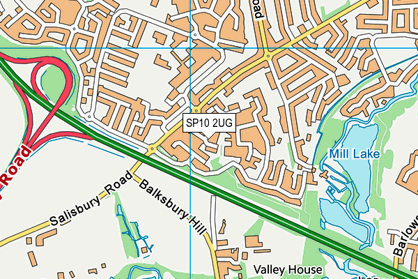 SP10 2UG map - OS VectorMap District (Ordnance Survey)