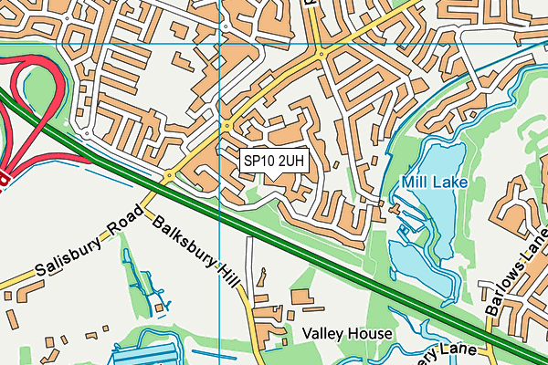 SP10 2UH map - OS VectorMap District (Ordnance Survey)