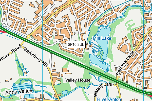 SP10 2UL map - OS VectorMap District (Ordnance Survey)
