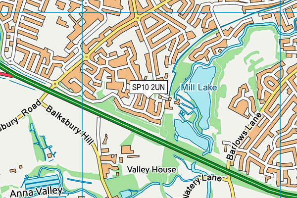 SP10 2UN map - OS VectorMap District (Ordnance Survey)