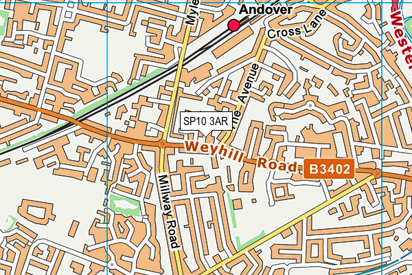 SP10 3AR map - OS VectorMap District (Ordnance Survey)