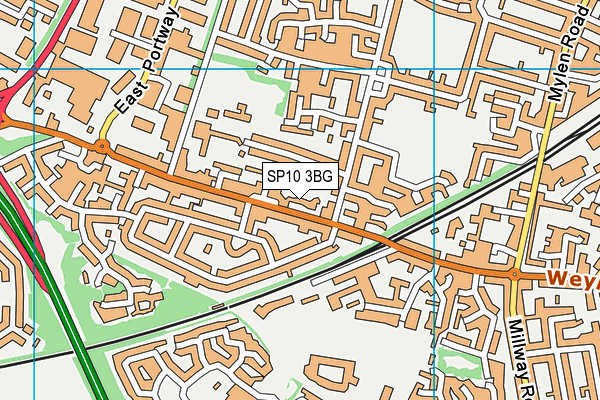 SP10 3BG map - OS VectorMap District (Ordnance Survey)