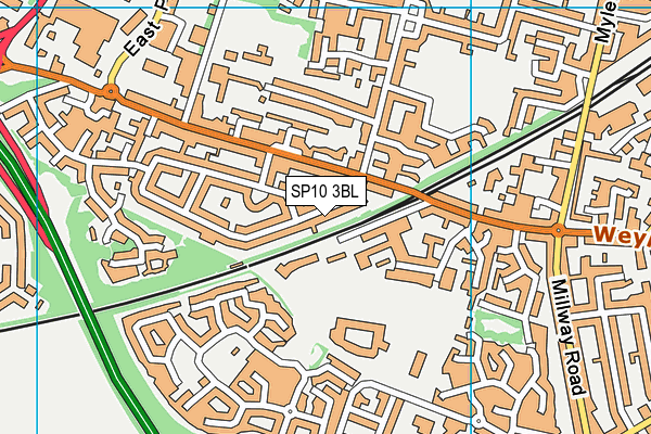 SP10 3BL map - OS VectorMap District (Ordnance Survey)