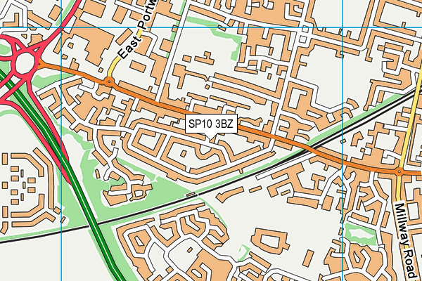 SP10 3BZ map - OS VectorMap District (Ordnance Survey)