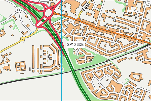 SP10 3DB map - OS VectorMap District (Ordnance Survey)