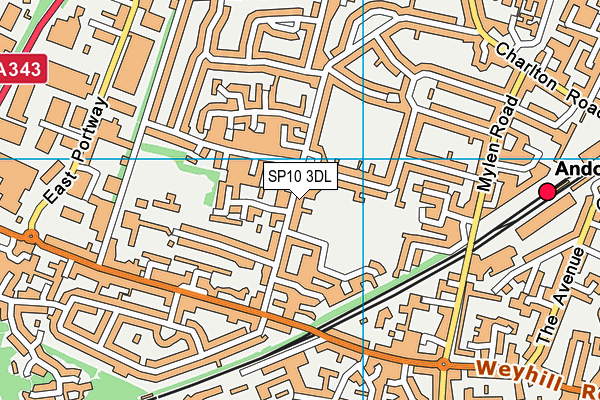 SP10 3DL map - OS VectorMap District (Ordnance Survey)