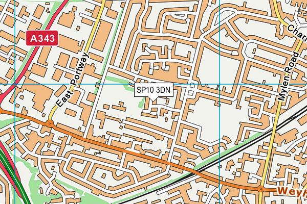 SP10 3DN map - OS VectorMap District (Ordnance Survey)