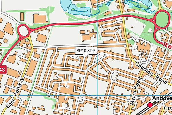 SP10 3DP map - OS VectorMap District (Ordnance Survey)