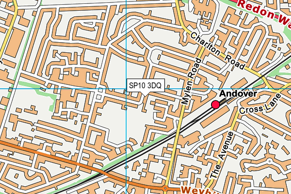 SP10 3DQ map - OS VectorMap District (Ordnance Survey)