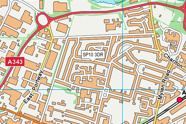 SP10 3DR map - OS VectorMap District (Ordnance Survey)