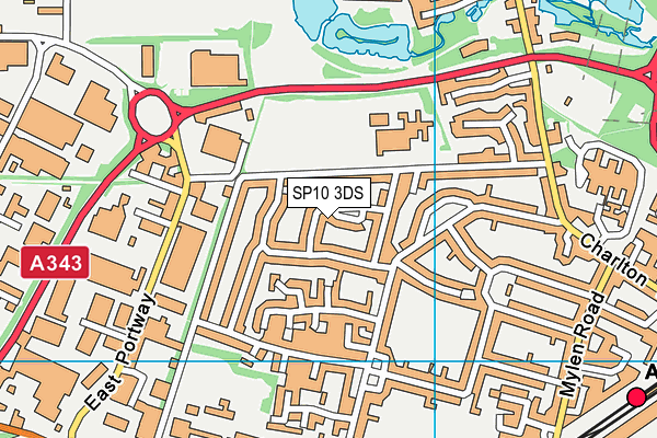 SP10 3DS map - OS VectorMap District (Ordnance Survey)