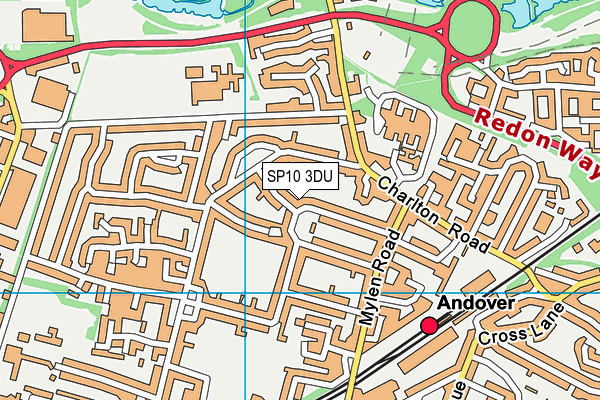 SP10 3DU map - OS VectorMap District (Ordnance Survey)