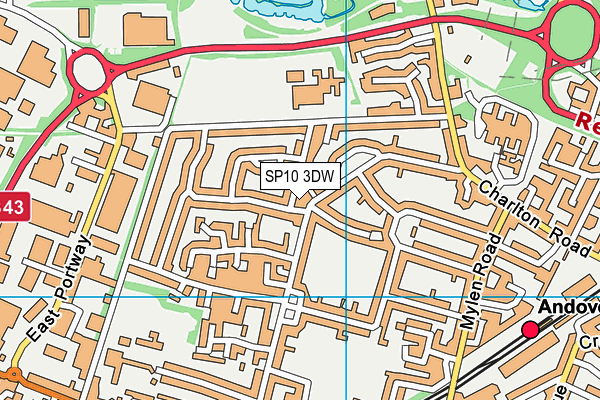 SP10 3DW map - OS VectorMap District (Ordnance Survey)