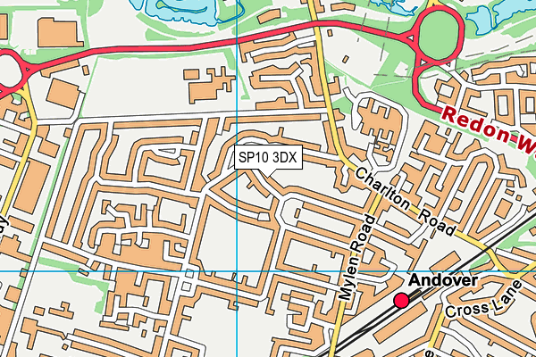 SP10 3DX map - OS VectorMap District (Ordnance Survey)