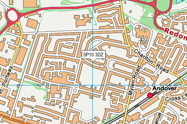 SP10 3DZ map - OS VectorMap District (Ordnance Survey)