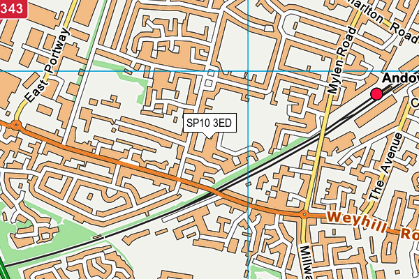 SP10 3ED map - OS VectorMap District (Ordnance Survey)