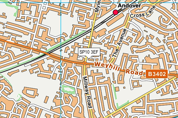 SP10 3EF map - OS VectorMap District (Ordnance Survey)