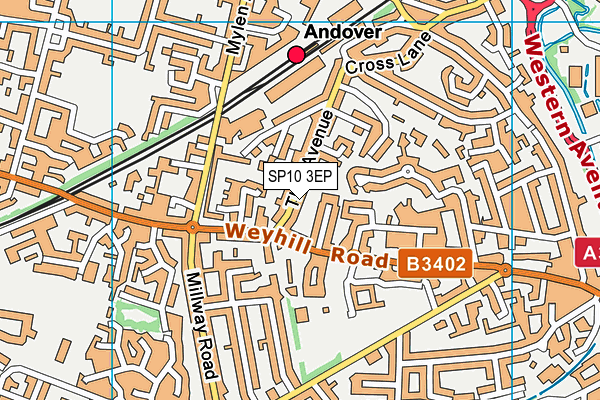 SP10 3EP map - OS VectorMap District (Ordnance Survey)