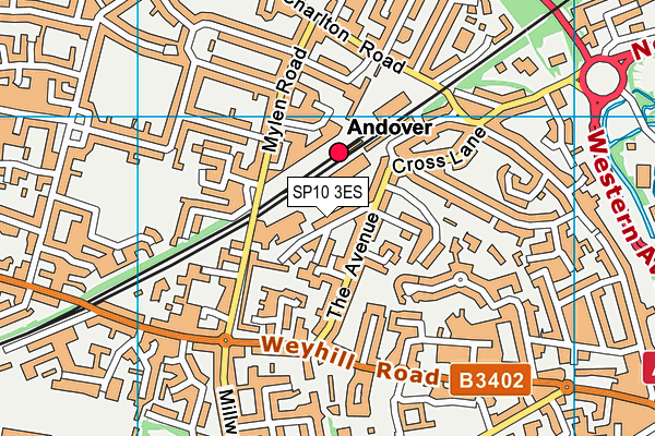 SP10 3ES map - OS VectorMap District (Ordnance Survey)