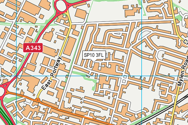 SP10 3FL map - OS VectorMap District (Ordnance Survey)