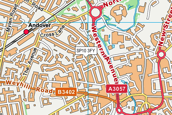 SP10 3FY map - OS VectorMap District (Ordnance Survey)