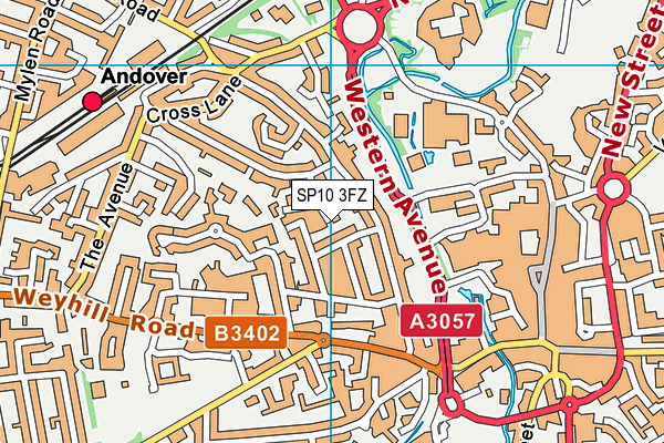 SP10 3FZ map - OS VectorMap District (Ordnance Survey)