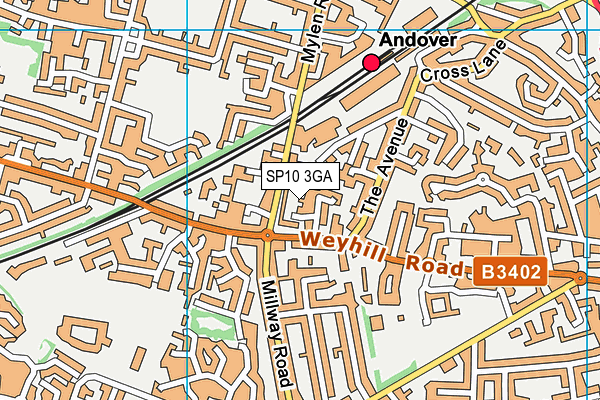 SP10 3GA map - OS VectorMap District (Ordnance Survey)