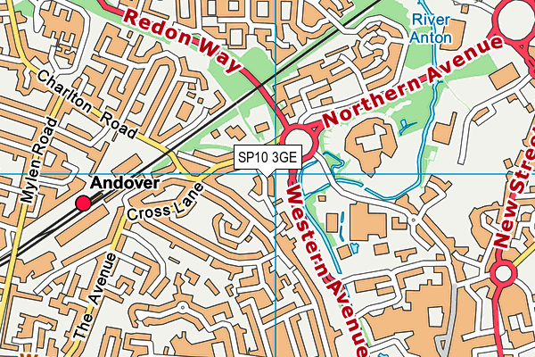 SP10 3GE map - OS VectorMap District (Ordnance Survey)