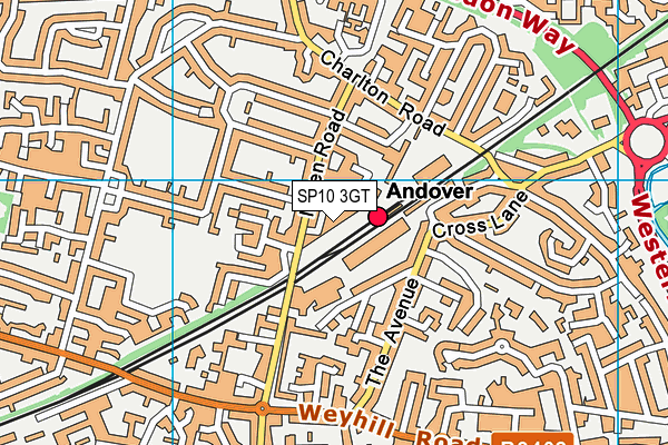 SP10 3GT map - OS VectorMap District (Ordnance Survey)