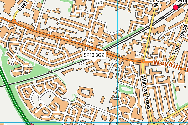 SP10 3GZ map - OS VectorMap District (Ordnance Survey)