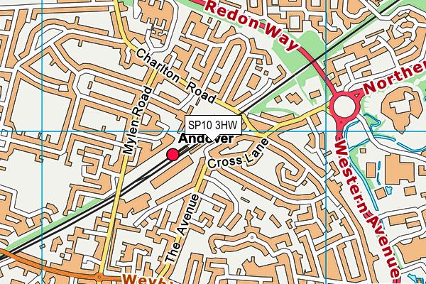 SP10 3HW map - OS VectorMap District (Ordnance Survey)