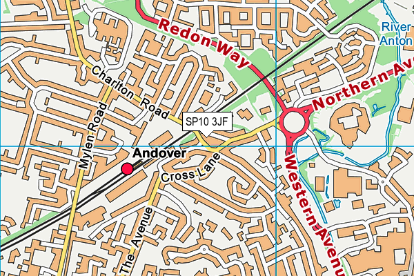 SP10 3JF map - OS VectorMap District (Ordnance Survey)