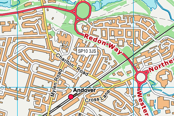 SP10 3JS map - OS VectorMap District (Ordnance Survey)