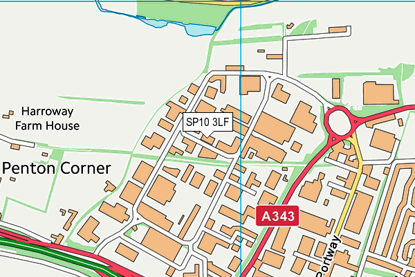 Charlton Sports Centre map (SP10 3LF) - OS VectorMap District (Ordnance Survey)
