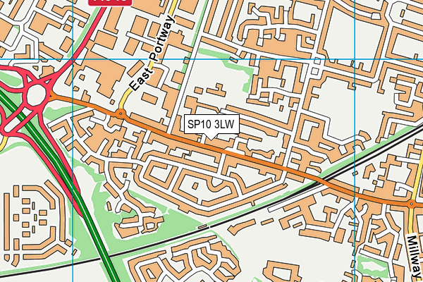 SP10 3LW map - OS VectorMap District (Ordnance Survey)