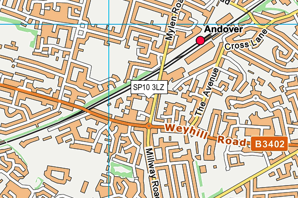 SP10 3LZ map - OS VectorMap District (Ordnance Survey)