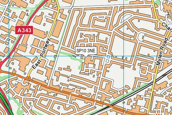 SP10 3NE map - OS VectorMap District (Ordnance Survey)