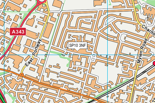 SP10 3NF map - OS VectorMap District (Ordnance Survey)